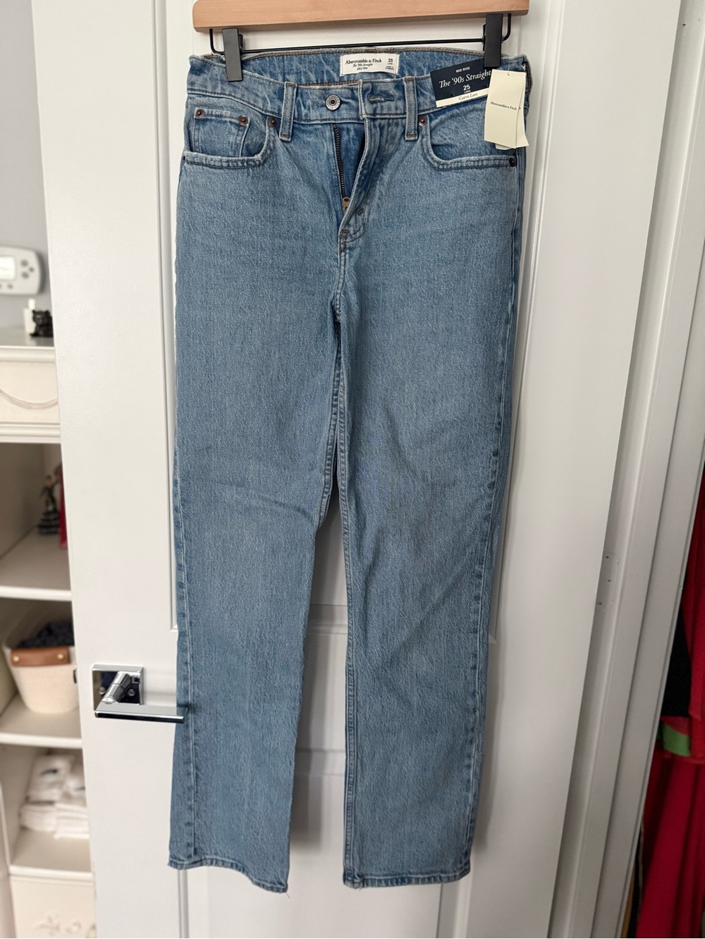 Abercrombie & Fitch Women's Light Wash Straight Leg Jeans